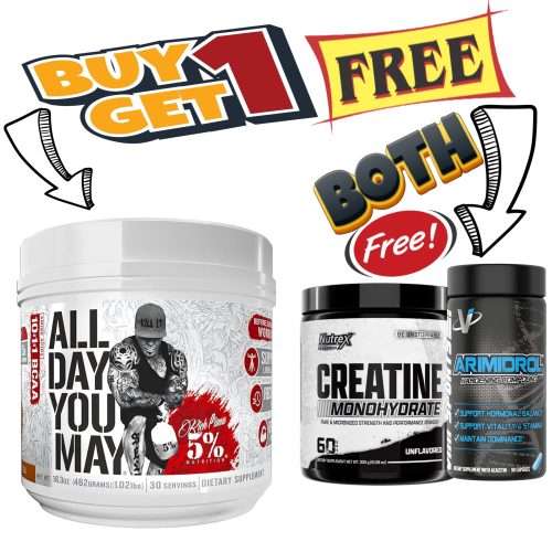 All day you may with free creatine and arimidrol