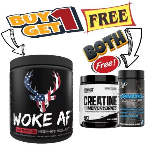 Woke AF preworkout with creatine and Arimidrol