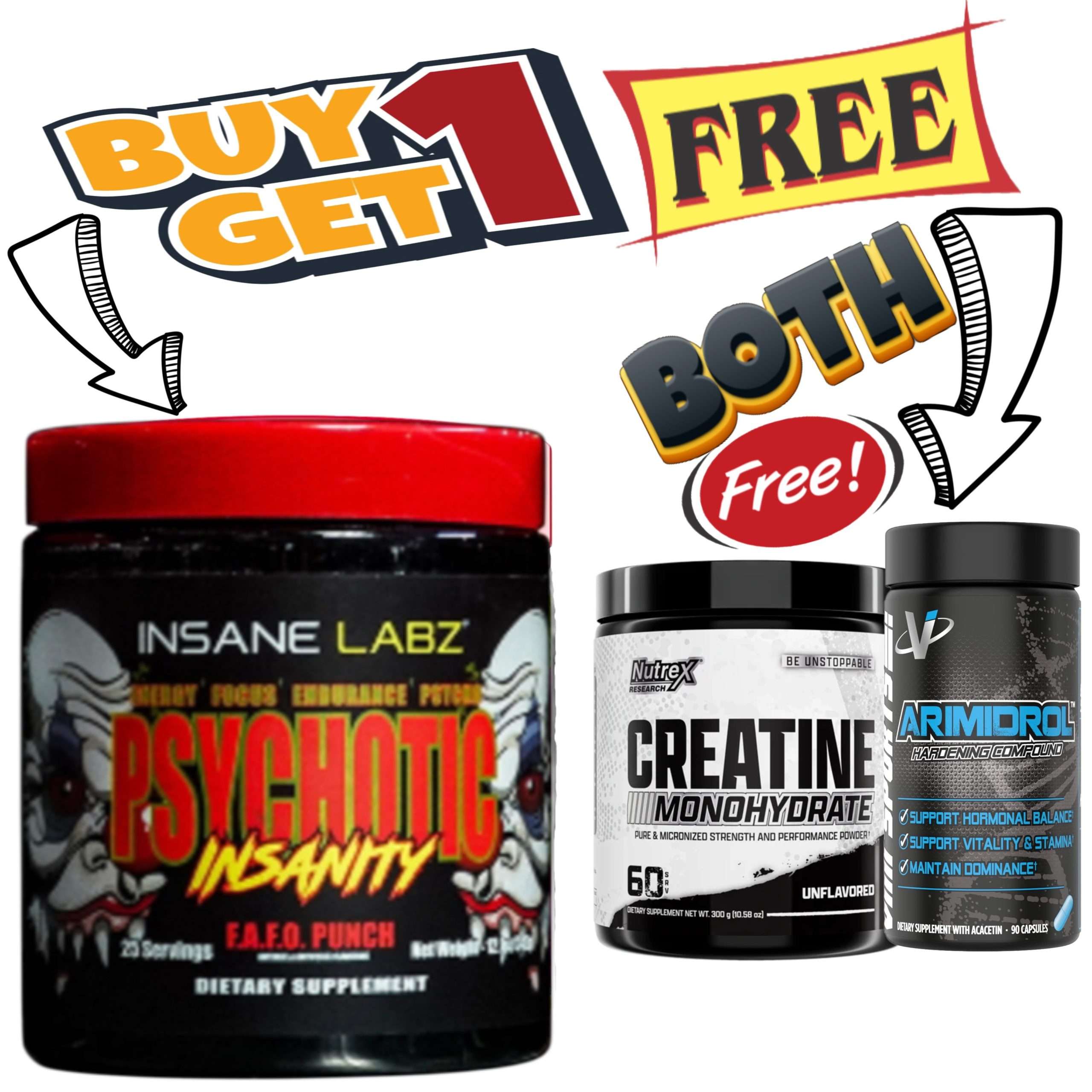 Psychotic Insanity with FREE Creatine Monohydrate and FREE Arimindrol