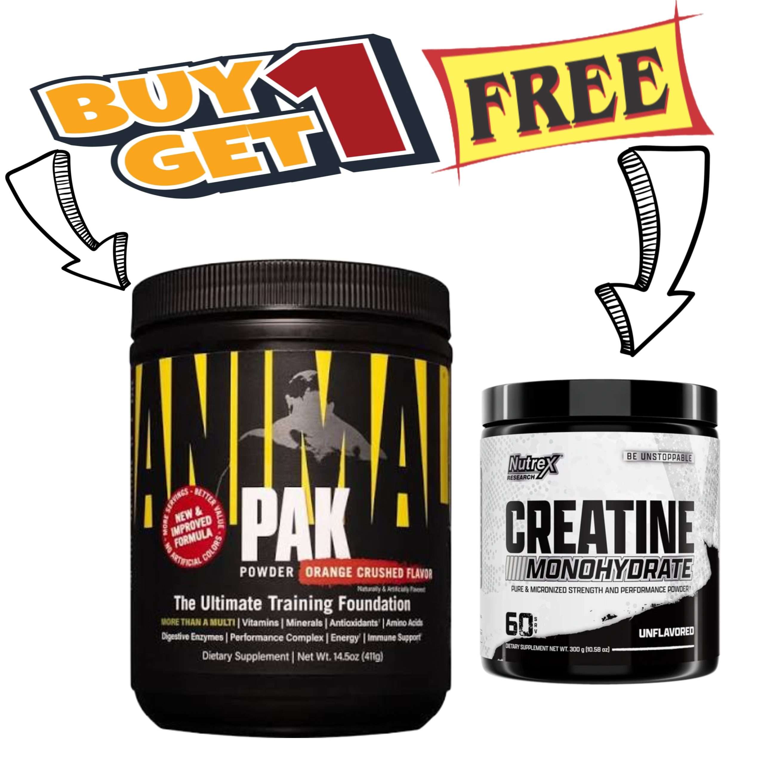 Animal Pak powder with FREE Creatine Monohydrate